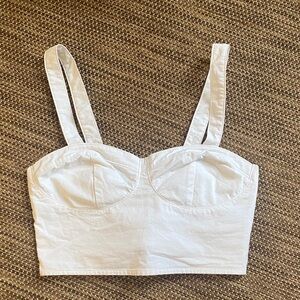 White Bustier Crop Top